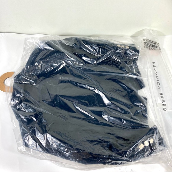 Veronica Beard Delpha Crop Jacket Blazer Navy Blue Linen 4 Designer 304LN1410426 - Picture 12 of 15